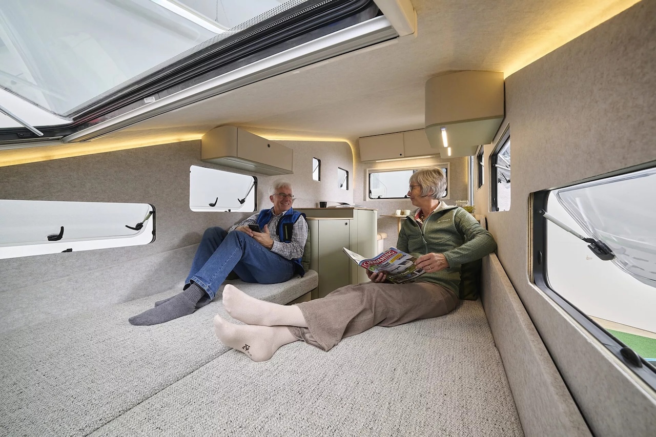 German camping brand reveals expandable trailer design light enough for EV drivers 