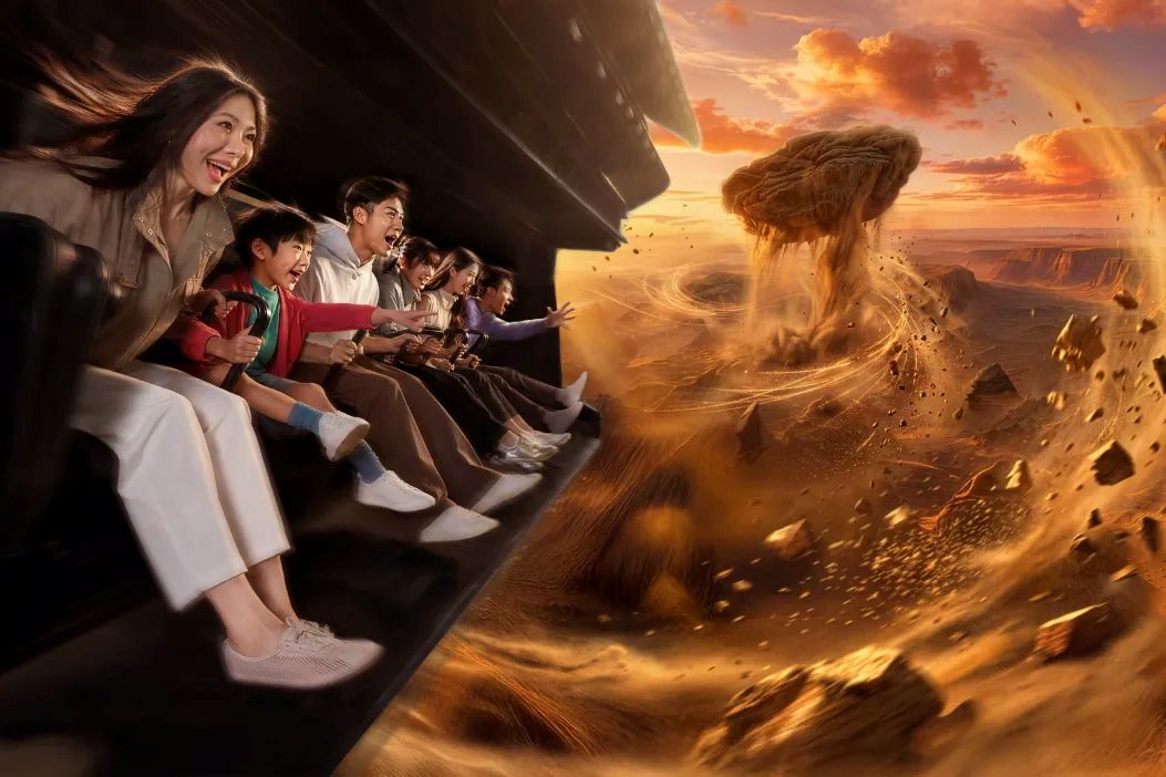 New 4D flying attraction takes visitors through space and a world of dinosaurs in Macao